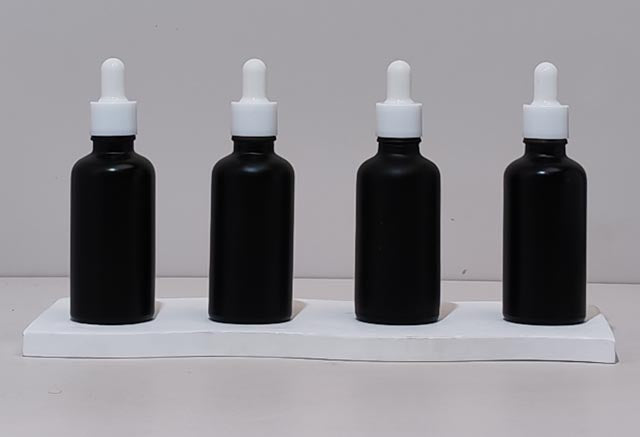 50Ml Glass Bottle With Plain White Dropper (Round)