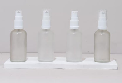50Ml Glass Bottle With White Treatment Pump (Round)