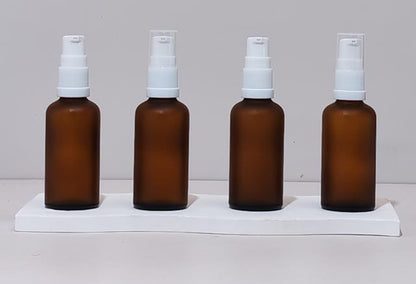 50Ml Glass Bottle With White Treatment Pump (Round)