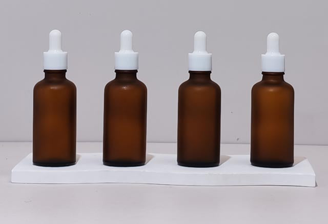 50Ml Glass Bottle With Plain White Dropper (Round)