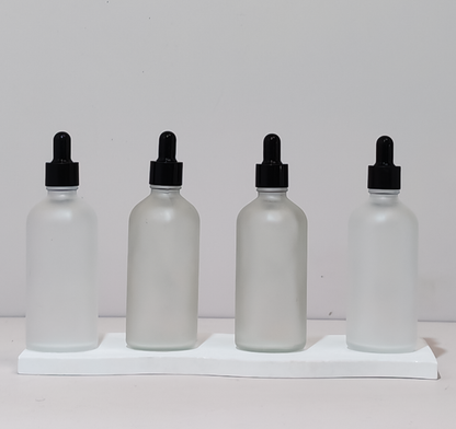 100Ml Glass Bottle With Black Smooth Dropper (Round)
