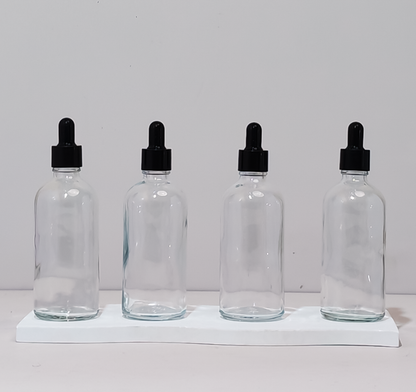 100Ml Glass Bottle With Black Smooth Dropper (Round)