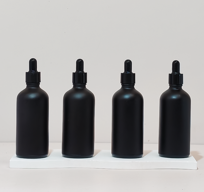 100Ml Glass Bottle With Black Smooth Dropper (Round)