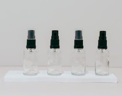 30Ml Glass Botte With Black Treatment Pump (Round)