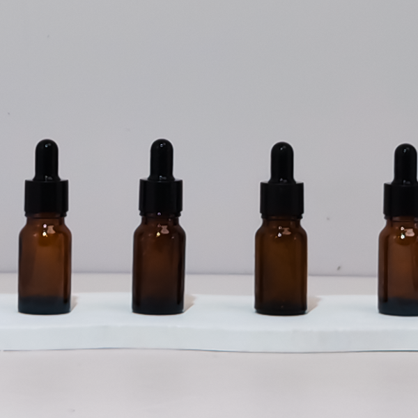 10Ml Glass Bottle With Black Smooth Tamper Proof Dropper