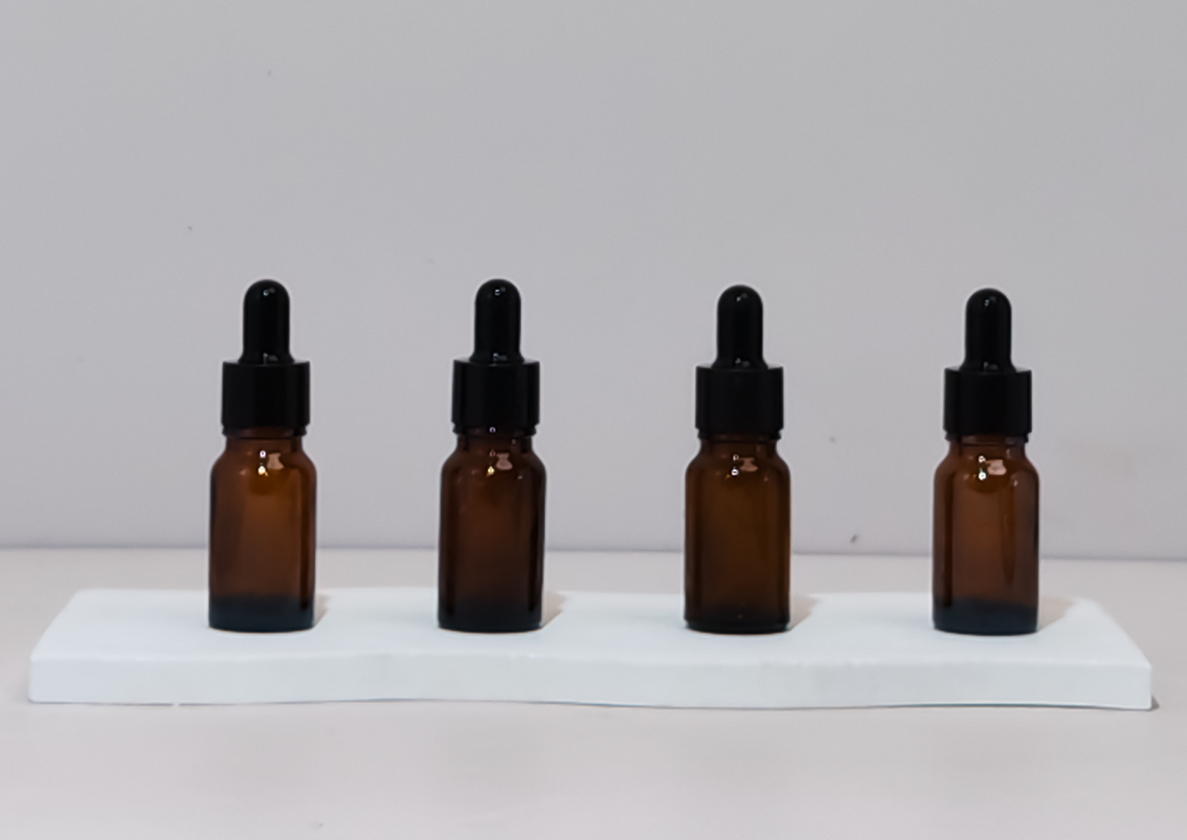 10Ml Glass Bottle With Black Smooth Tamper Proof Dropper