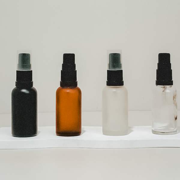 30Ml Glass Botte With Black Treatment Pump (Round)