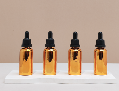 30Ml Glass Bottle With Black Tamper Proof Dropper (Round)