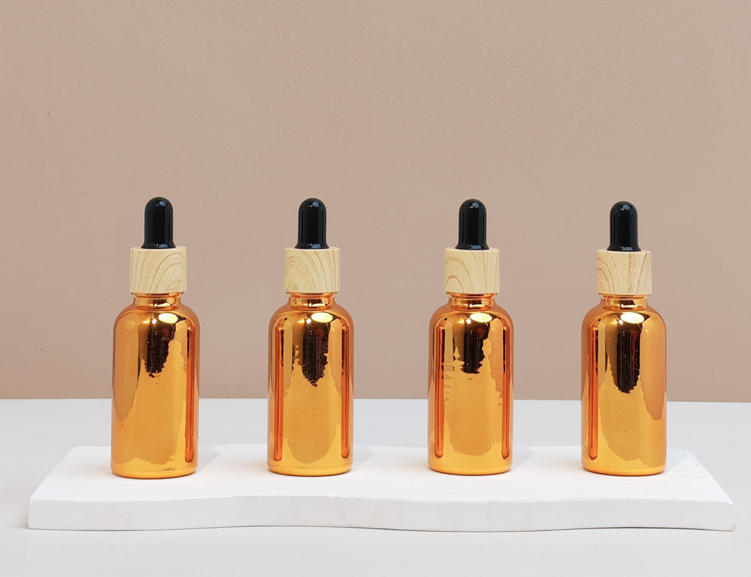 30ml Glass Bottle with Bamboo Black Dropper