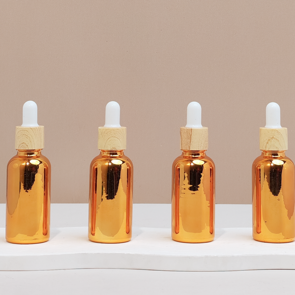 30ml Glass Bottle with Bamboo White