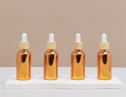 30ml Glass Bottle with Bamboo White