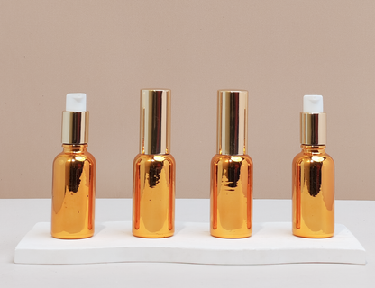 30ml Glass Bottle with Gold Treatment Pump