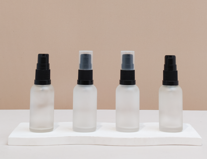 30Ml Glass Bottle With Black Treatment Pump (Round)