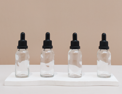 30Ml Glass Bottle With Black Tamper Proof Dropper (Round)