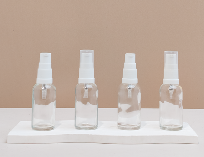30Ml Glass Bottle With White Treatment Pump (Round)