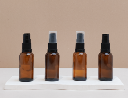 30Ml Glass Bottle With Black Treatment Pump (Round)