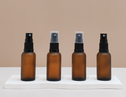 30Ml Glass Bottle With Black Mist Sprayer (Round)