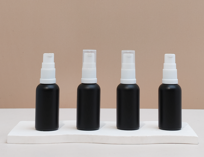 30Ml Glass Bottle With White Treatment Pump (Round)