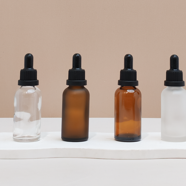 30Ml Glass Bottle With Black Tamper Proof Dropper (Round)