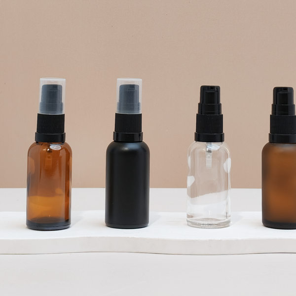 30Ml Glass Bottle With Black Treatment Pump (Round)