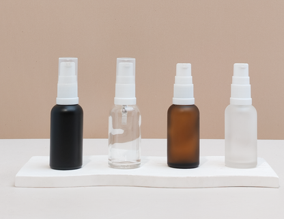 30Ml Glass Bottle With White Treatment Pump (Round)