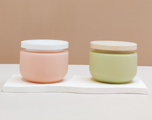 Soft Touch Green Jars
