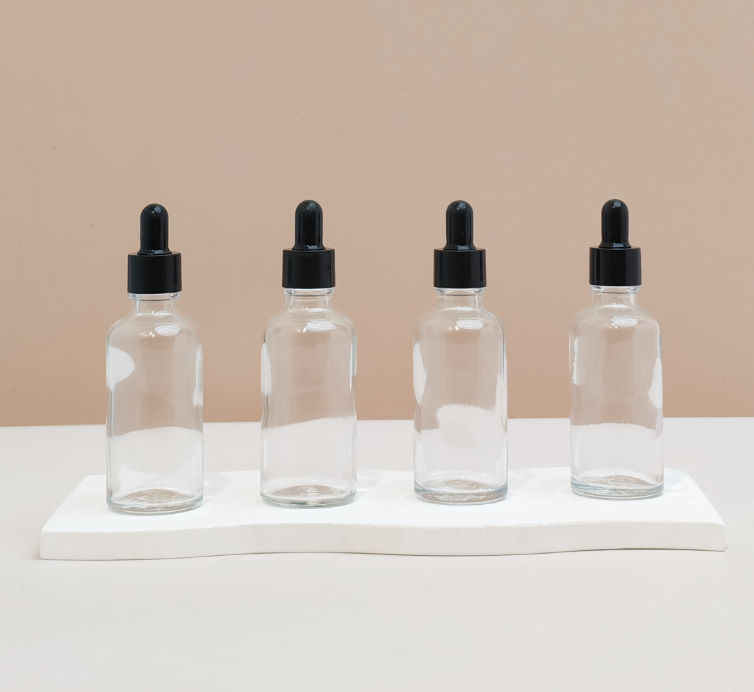 100Ml Glass Bottle With Black Smooth Dropper (Round)