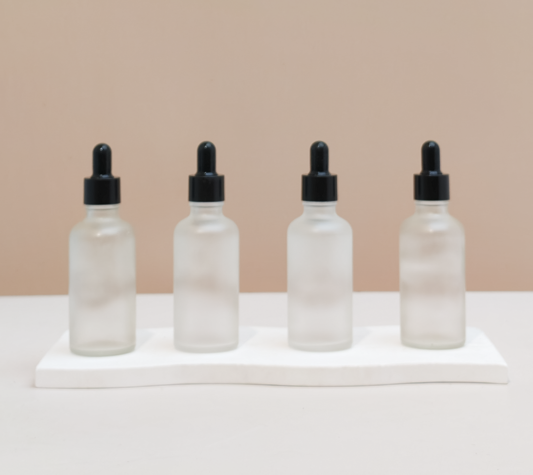 100Ml Glass Bottle With Black Smooth Dropper (Round)