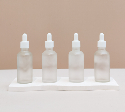 50Ml Glass Bottle With Plain White Dropper (Round)