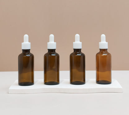 50Ml Glass Bottle With Plain White Dropper (Round)