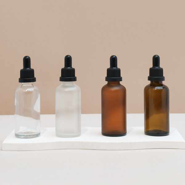 50Ml Glass Bottle With Black Tamper Proof Dropper (Round)