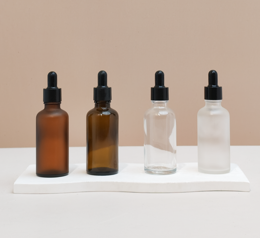 100Ml Glass Bottle With Black Smooth Dropper (Round)