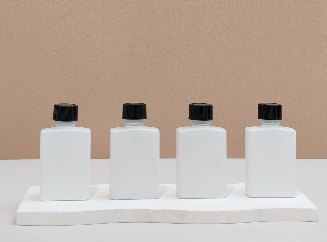 30ml Matte White Rectangle Glass Bottle