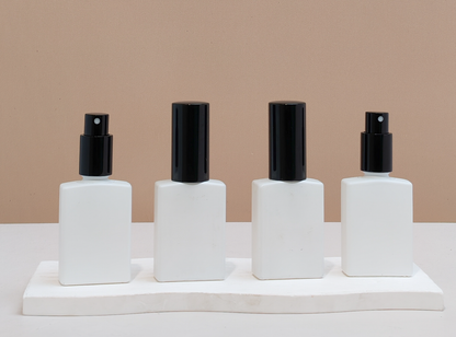 30ml Matte White Rectangle Glass Bottle