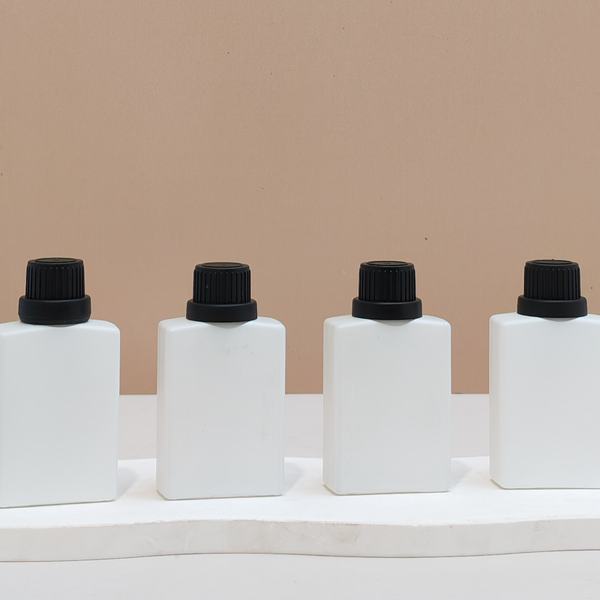 30ml Matte White Rectangle Glass Bottle