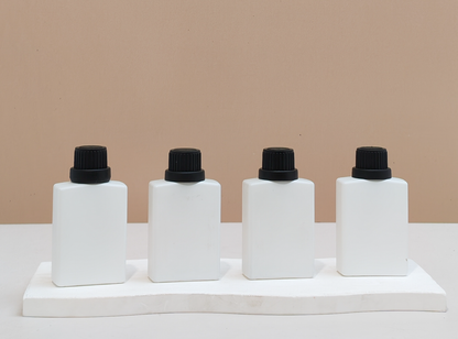 30ml Matte White Rectangle Glass Bottle