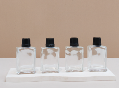 30ml Clear Rectangle Glass Bottles