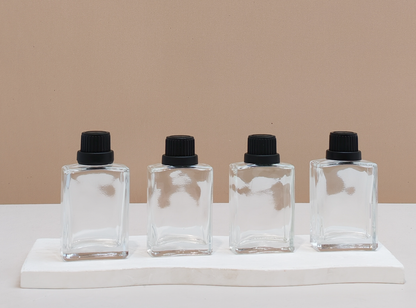 30ml Clear Rectangle Glass Bottles