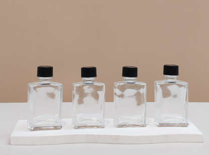 30ml Clear Rectangle Glass Bottles