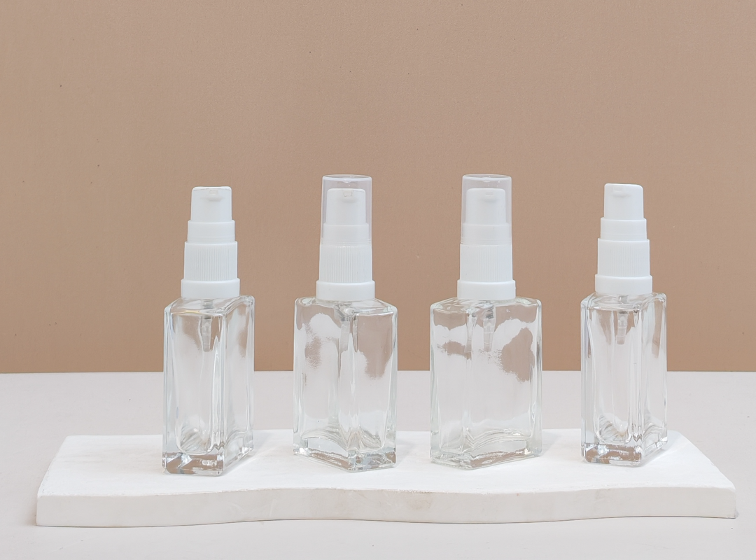 30ml Clear Rectangle Glass Bottles