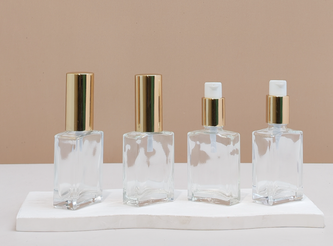 30ml Clear Rectangle Glass Bottles
