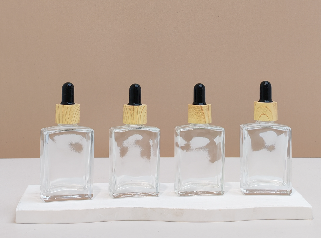 30ml Clear Rectangle Glass Bottles
