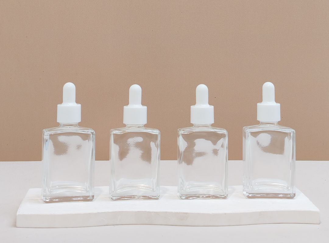 30ml Clear Rectangle Glass Bottles