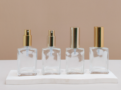 30ml Clear Rectangle Glass Bottles