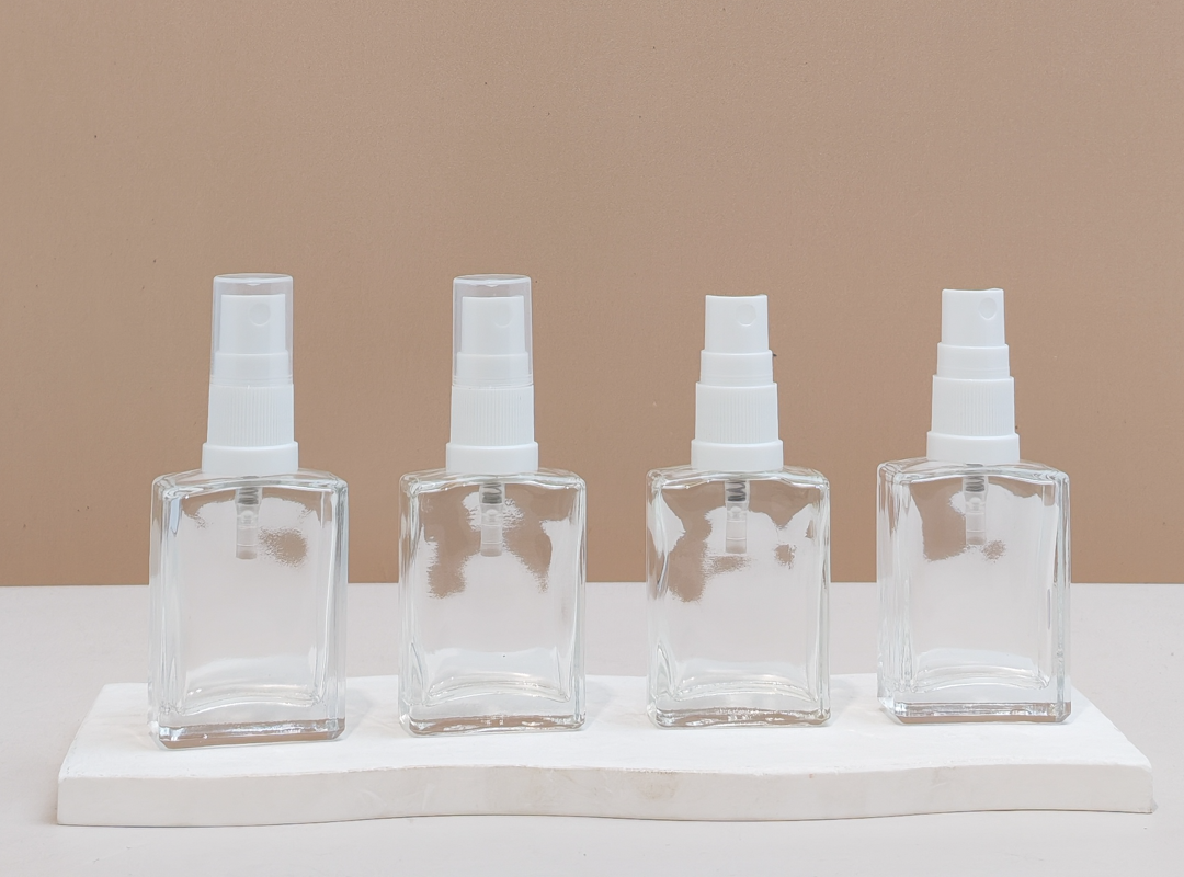 30ml Clear Rectangle Glass Bottles