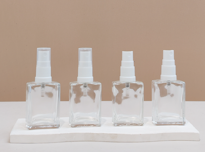 30ml Clear Rectangle Glass Bottles
