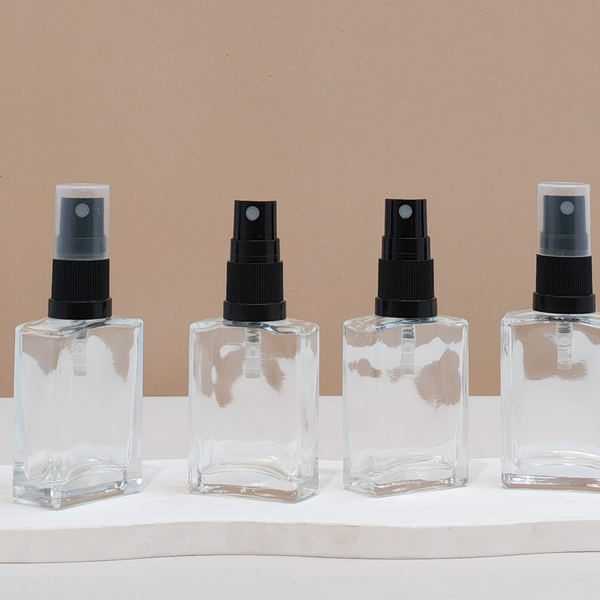 30ml Clear Rectangle Glass Bottles
