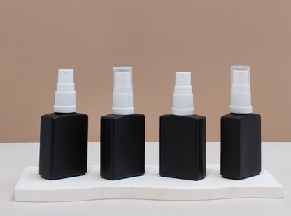 30ml Matte Black Rectangle Glass Bottle