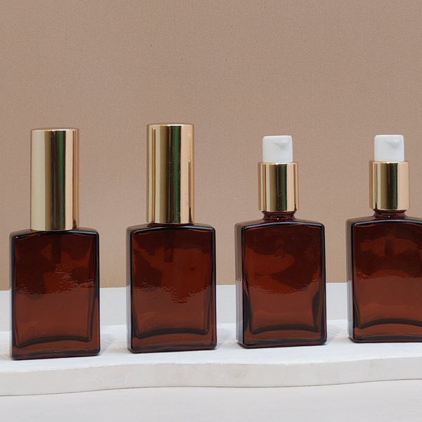 30ml Amber Rectangle Glass Bottles