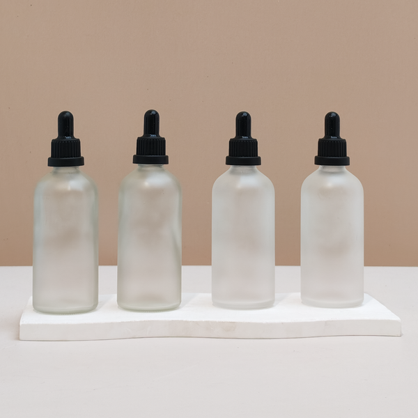100Ml Glass Bottle With Black Tamper Proof Dropper (Round)